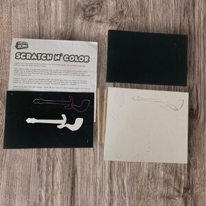 Scratch N' Color Art Activity Set Create Own Design Stencils Design Pages Tool